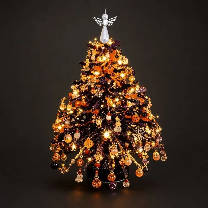 Halloween Glow beaded tree